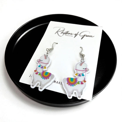 Llama Love: Whimsical Dangle Earrings for a Playful Pop of Style!