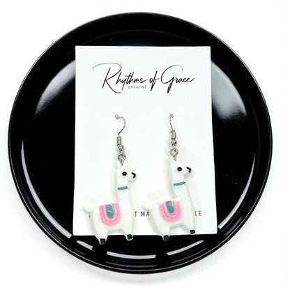 Llama Love: Whimsical Dangle Earrings for a Playful Pop of Style!