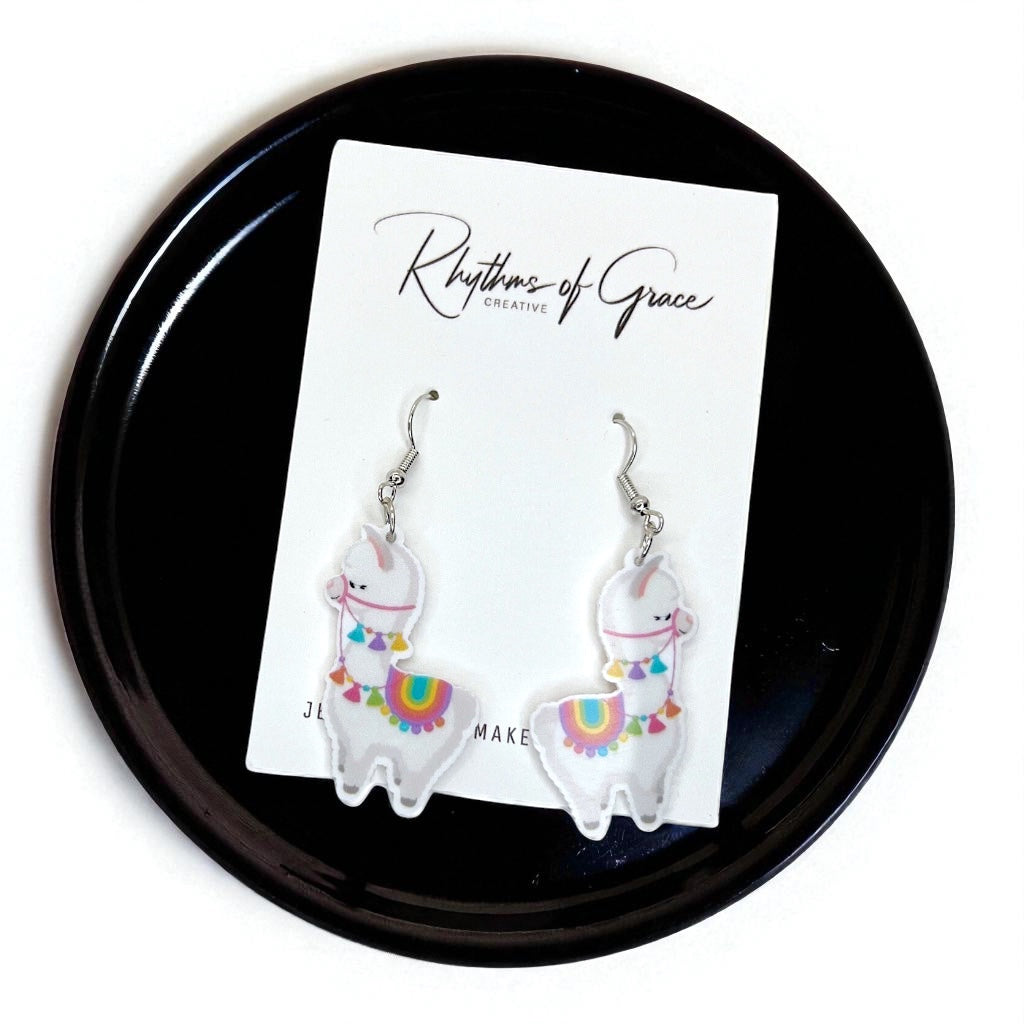 Llama Love: Whimsical Dangle Earrings for a Playful Pop of Style!