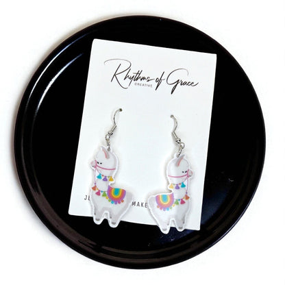 Llama Love: Whimsical Dangle Earrings for a Playful Pop of Style!