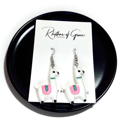 Llama Love: Whimsical Dangle Earrings for a Playful Pop of Style!