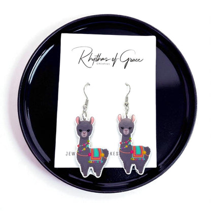 Llama Love: Whimsical Dangle Earrings for a Playful Pop of Style!
