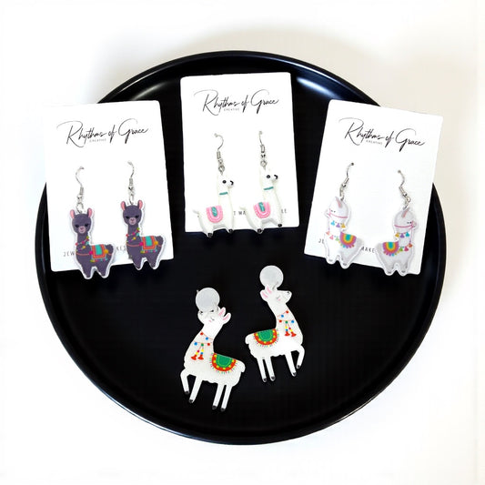 Llama Love: Whimsical Dangle Earrings for a Playful Pop of Style!
