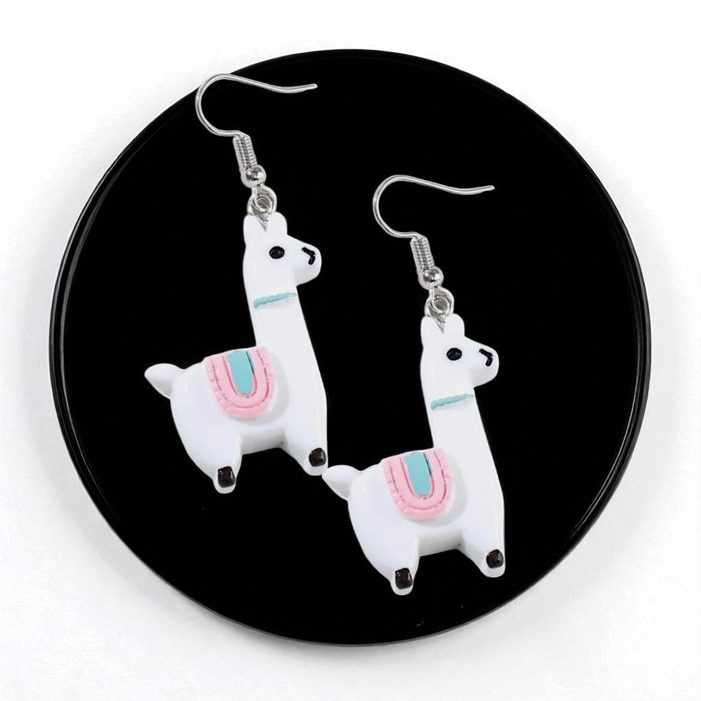 Llama Love: Whimsical Dangle Earrings for a Playful Pop of Style!