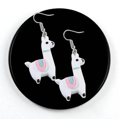 Llama Love: Whimsical Dangle Earrings for a Playful Pop of Style!