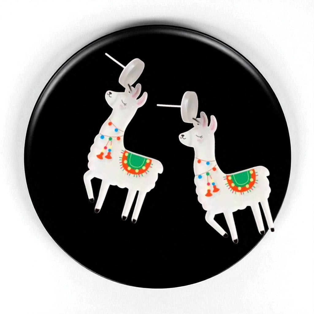 Llama Love: Whimsical Dangle Earrings for a Playful Pop of Style!