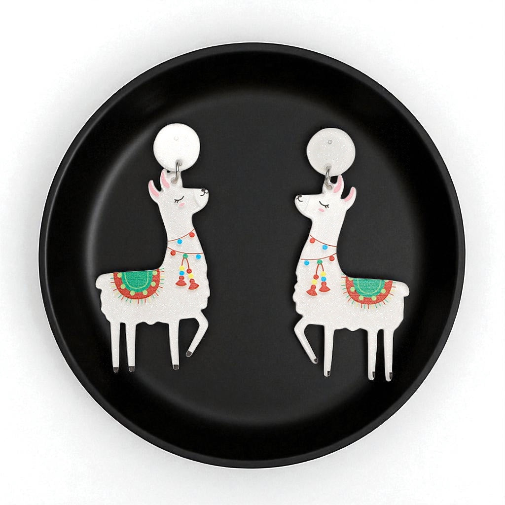 Llama Love: Whimsical Dangle Earrings for a Playful Pop of Style!