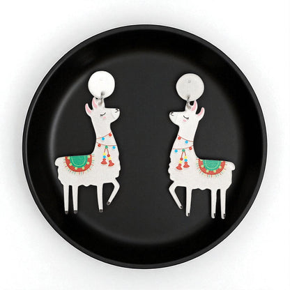 Llama Love: Whimsical Dangle Earrings for a Playful Pop of Style!
