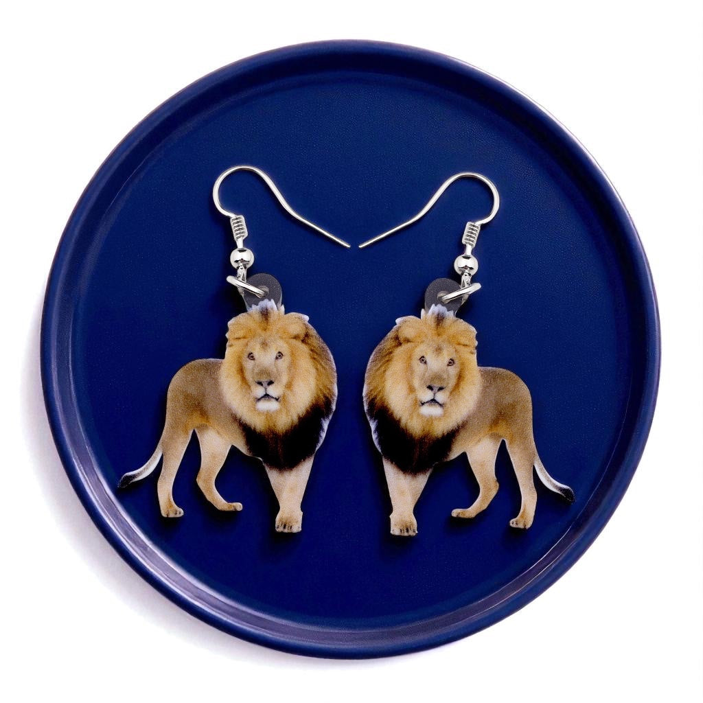 Roar with Style: Majestic Lion Earrings