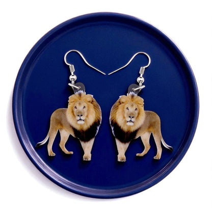 Roar with Style: Majestic Lion Earrings