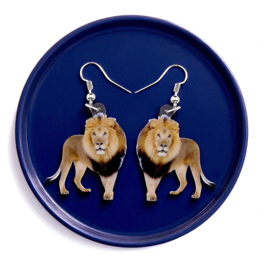 Roar with Style: Majestic Lion Earrings