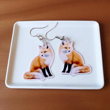 Red Fox Earrings - Charming Woodland Animal Jewelry for Nature Lovers