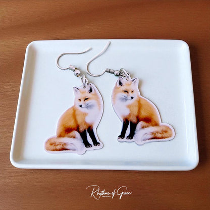 Red Fox Earrings - Charming Woodland Animal Jewelry for Nature Lovers