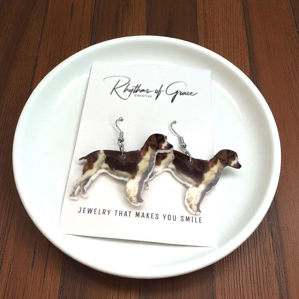 Brittany Dog Earrings - Jewelry for Dog Lovers and Bird Hunting Enthusiasts
