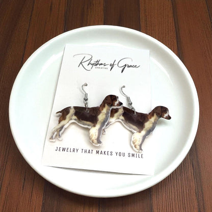 Brittany Dog Earrings - Jewelry for Dog Lovers and Bird Hunting Enthusiasts