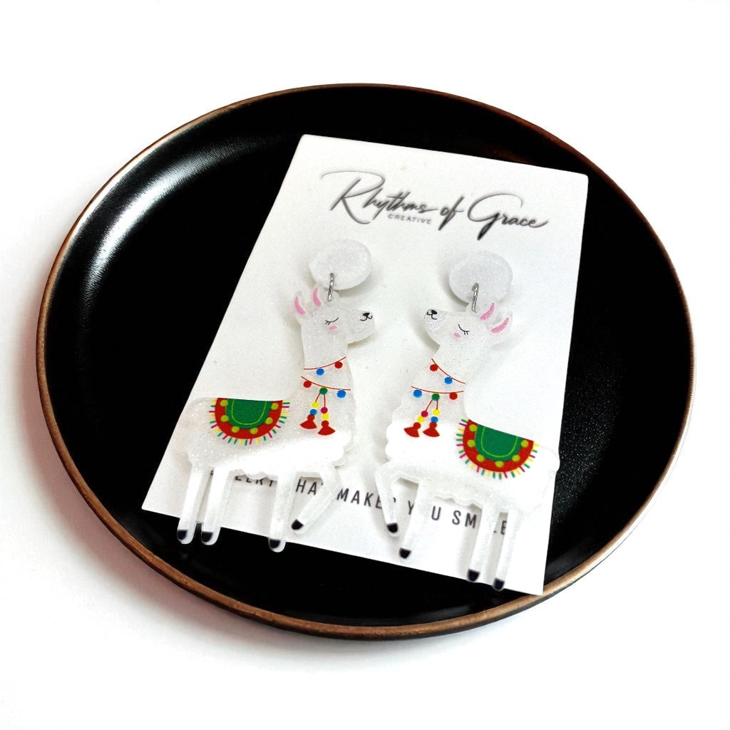 Llama Love: Whimsical Dangle Earrings for a Playful Pop of Style!