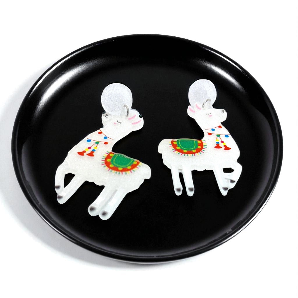 Llama Love: Whimsical Dangle Earrings for a Playful Pop of Style!