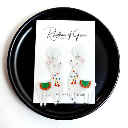 Llama Love: Whimsical Dangle Earrings for a Playful Pop of Style!