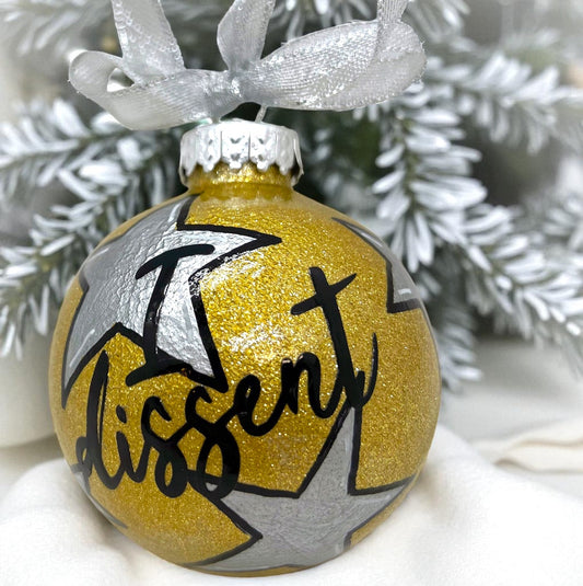 RBG Christmas Ornament – Feminist “I Dissent” Holiday Statement
