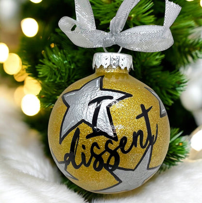 RBG Christmas Ornament – Feminist “I Dissent” Holiday Statement