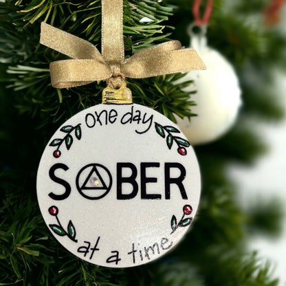 Sober Ornament – Sobriety Ornament | AA & NA Recovery Gift