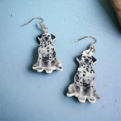 Dalmatian Dazzle: Adorable Dog Mom Earrings! 🐾 - Rhythms of Grace Creative