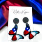 Fluttering Elegance: Handmade Butterfly Earrings with Texas Spirit!