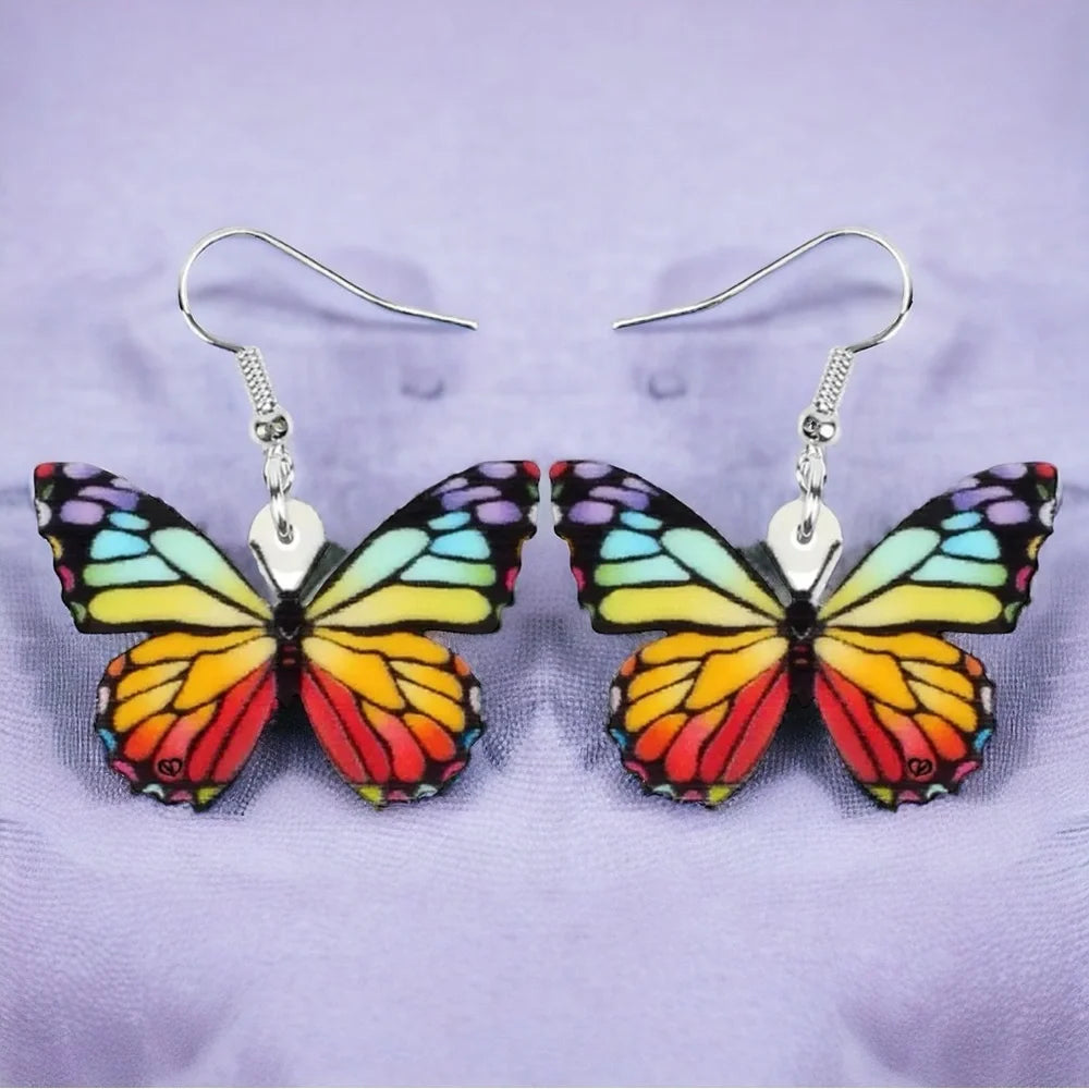 Whimsical Butterfly Earrings – Colorful Dangle Collection