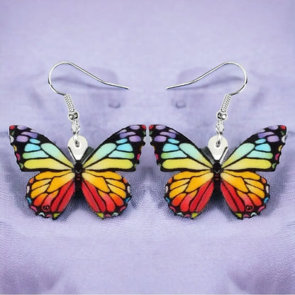 Whimsical Butterfly Earrings – Colorful Dangle Collection