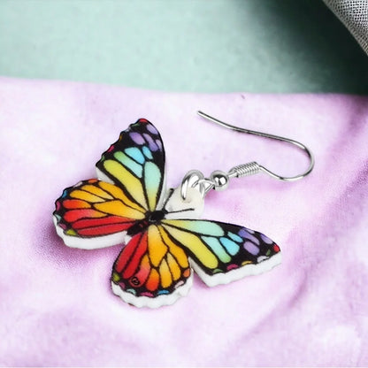 Whimsical Butterfly Earrings – Colorful Dangle Collection