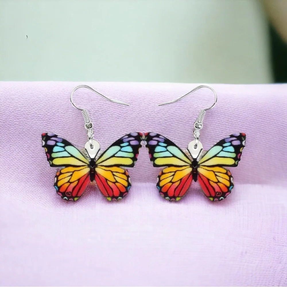 Whimsical Butterfly Earrings – Colorful Dangle Collection