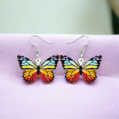 Whimsical Butterfly Earrings – Colorful Dangle Collection