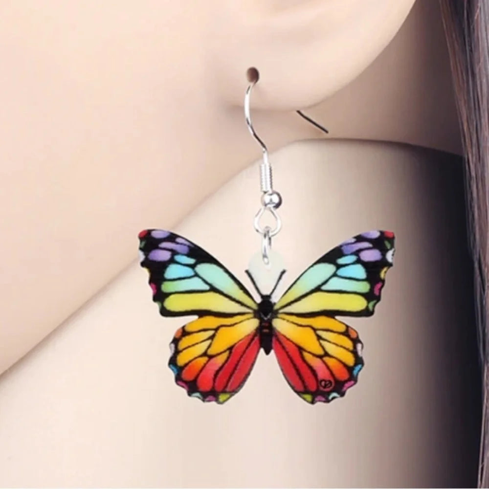 Whimsical Butterfly Earrings – Colorful Dangle Collection