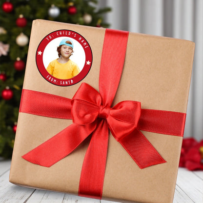Personalized Santa Gift Tags – Custom North Pole Express Labels, Waterproof Christmas Stickers, Santa’s Workshop & Holiday Name Tags