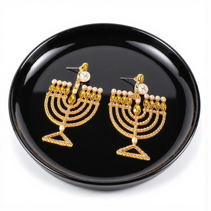 Illuminate Your Style with Dazzling Menorah Earrings – Perfect for Hanukkah! - Rhythms of Grace Creative