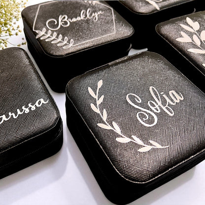 Personalized Travel Jewelry Box – Custom Gift for Bridesmaids, Birthdays & More!