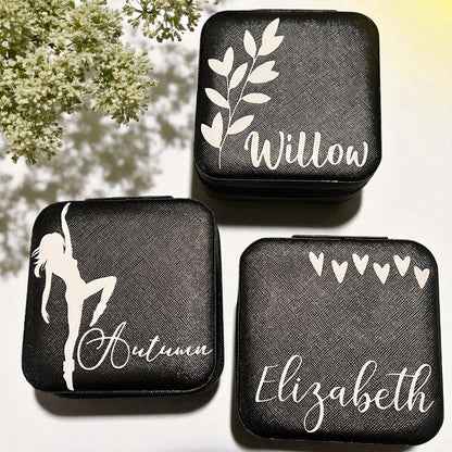 Personalized Travel Jewelry Box – Custom Gift for Bridesmaids, Birthdays & More!