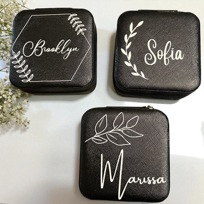 Personalized Travel Jewelry Box – Custom Gift for Bridesmaids, Birthdays & More!