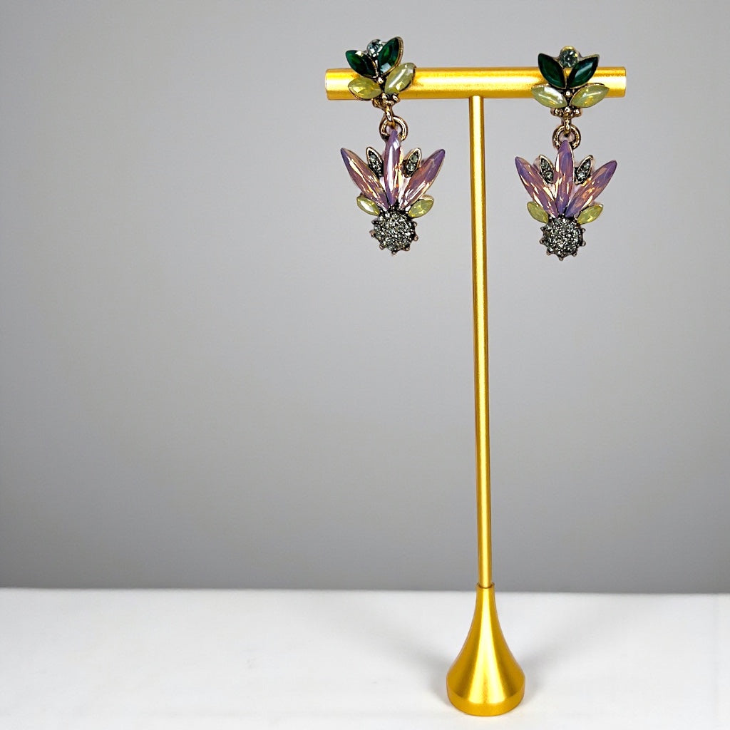 Garden Glam – Rhinestone Flower Earrings That Wow - Rhythms of Grace Creative
