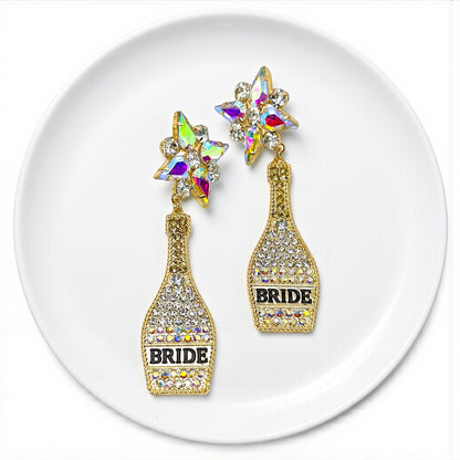 Radiant Rhinestone Bridal Earrings: Sparkle Your Way to 'I Do'!