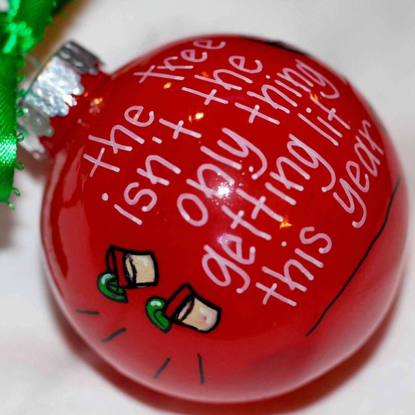 Christmas Ornament: "The tree isn't the only thing getting lit this year."