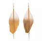 Gold Dipped Feather Earrings - Country Fest Boho Bohemians Lightweight Festival Jazz Mom Mother Flower child