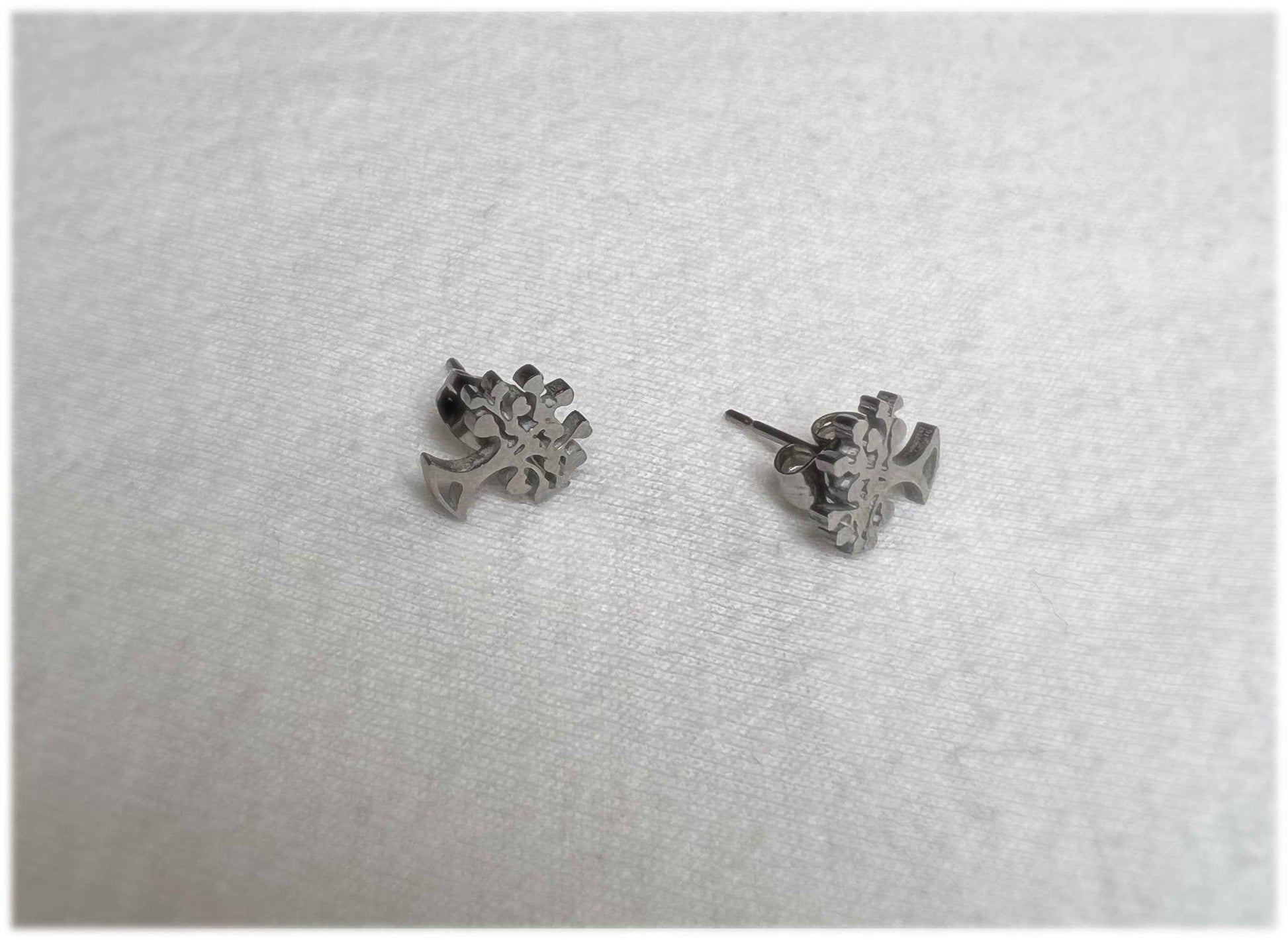 Rooted in Style – Silver Tree of Life Stud Earrings 🌳