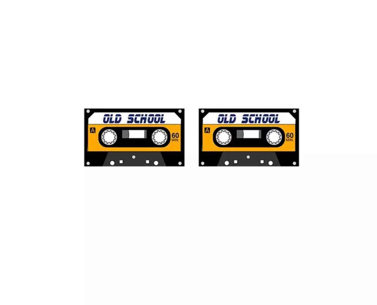 Retro Vibes: Old School Cassette Tape Stud Earrings – A Creative Soundtrack for Your Style!