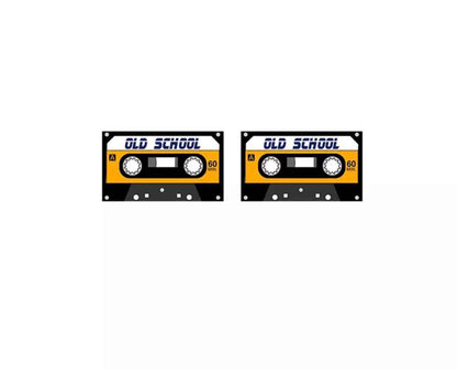 Retro Vibes: Old School Cassette Tape Stud Earrings – A Creative Soundtrack for Your Style!