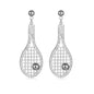 Dazzling Rhinestone Dangle Tennis Earrings – Score Your Style! 🎾
