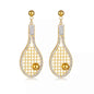 Dazzling Rhinestone Dangle Tennis Earrings – Score Your Style! 🎾