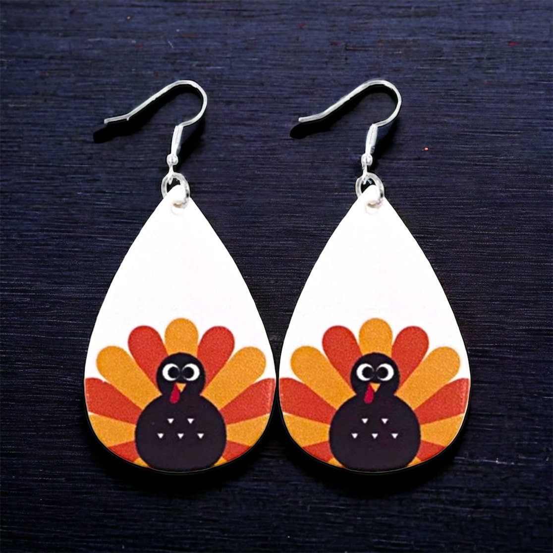 Gobble Gobble Glam: Turkey Teardrop Earrings for Thanksgiving Fun! 🦃 - Rhythms of Grace Creative