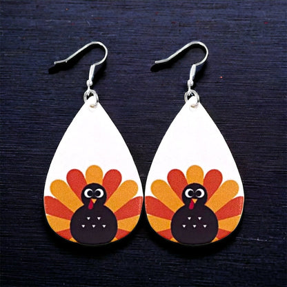 Gobble Gobble Glam: Turkey Teardrop Earrings for Thanksgiving Fun! 🦃 - Rhythms of Grace Creative