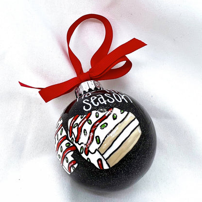 Tis the Season Ornament - Christmas Tree Cake, Christmas Ornament, Holiday Ornament, Looking Like a Snack, Christmas Cake, Ornament Exchange - Rhythms of Grace Creative